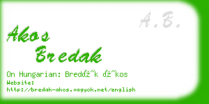 akos bredak business card